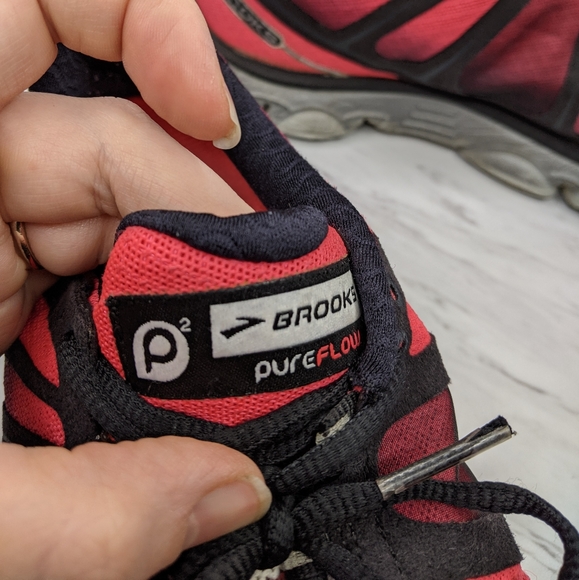 Brooks Pure Flow 2 Pink Black Women's Shoes Size 8.5 - Picture 6 of 11